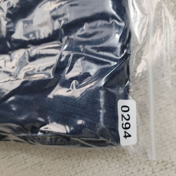 Ann Taylor Loft Distressed Modern Mid-Rise Boot Dark Blue Denim Jeans Size 6 - Picture 12 of 13